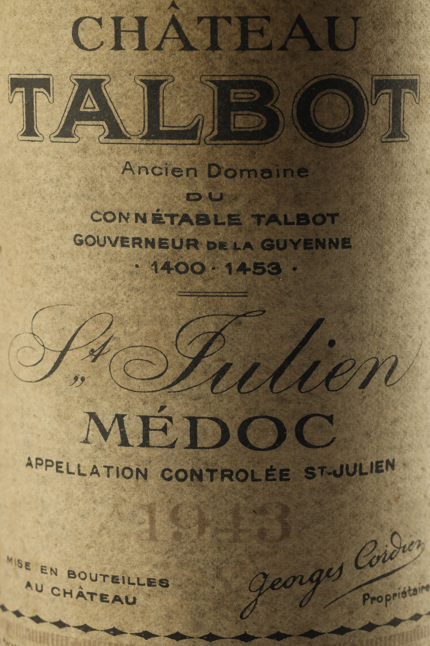 Château Talbot 1943, Saint Julien