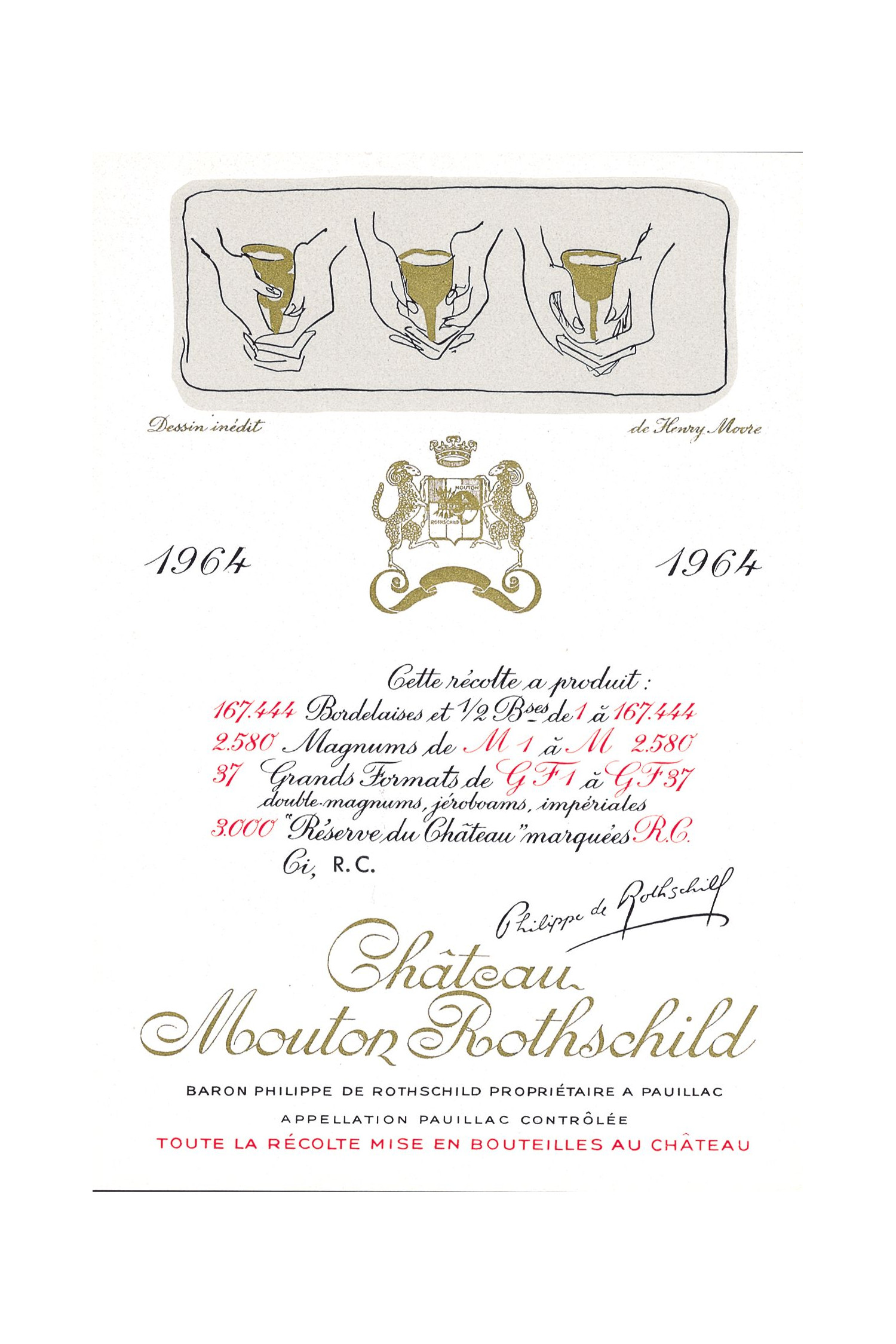 Château Mouton Rothschild 1964, Pauillac